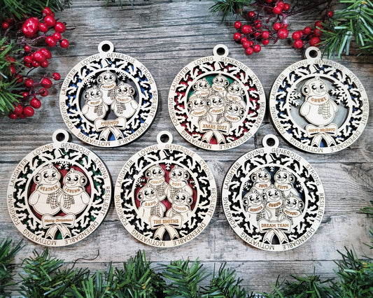 Personalized Family Name Ornaments