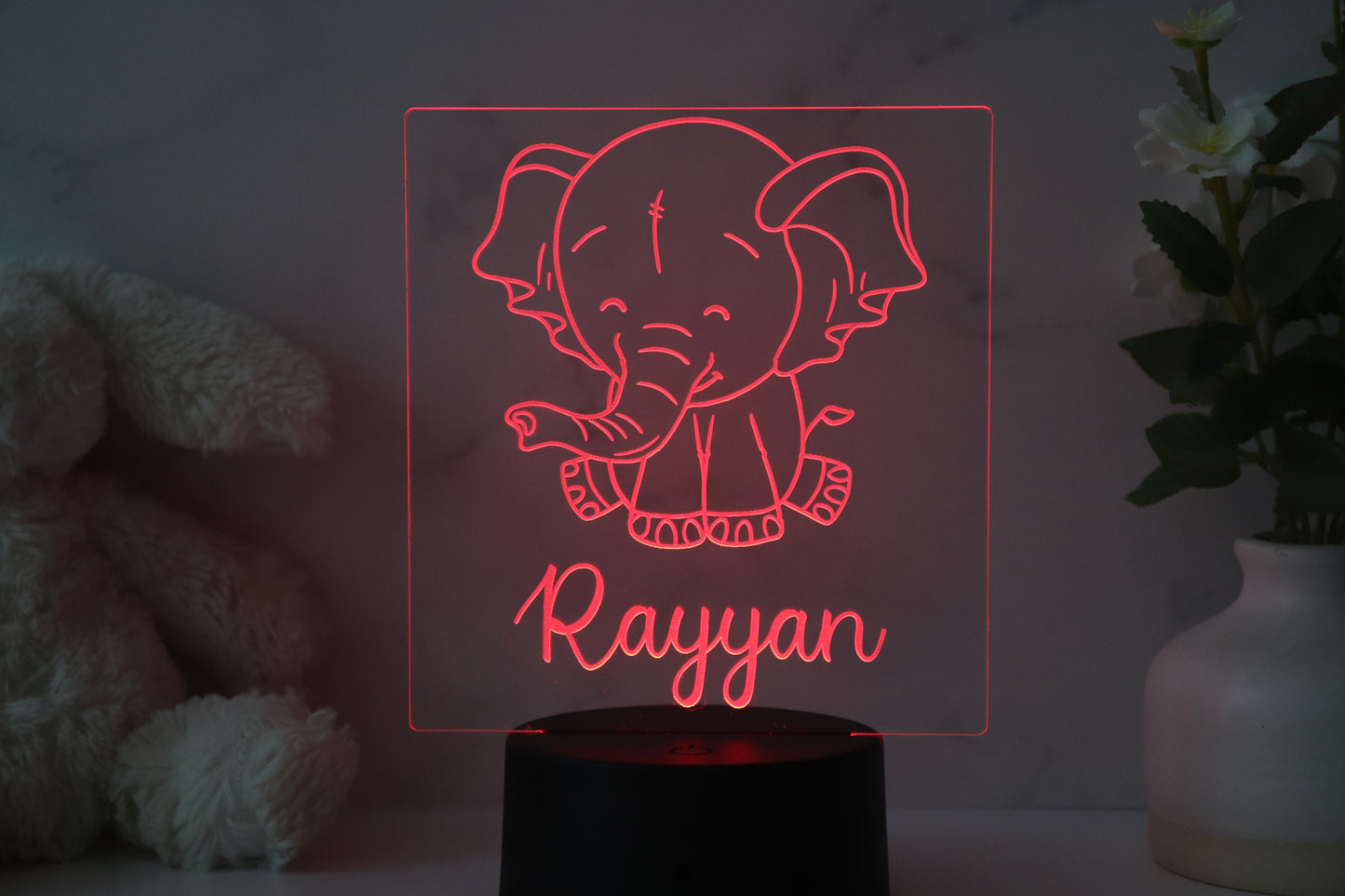 Elephant Sitting Night Light