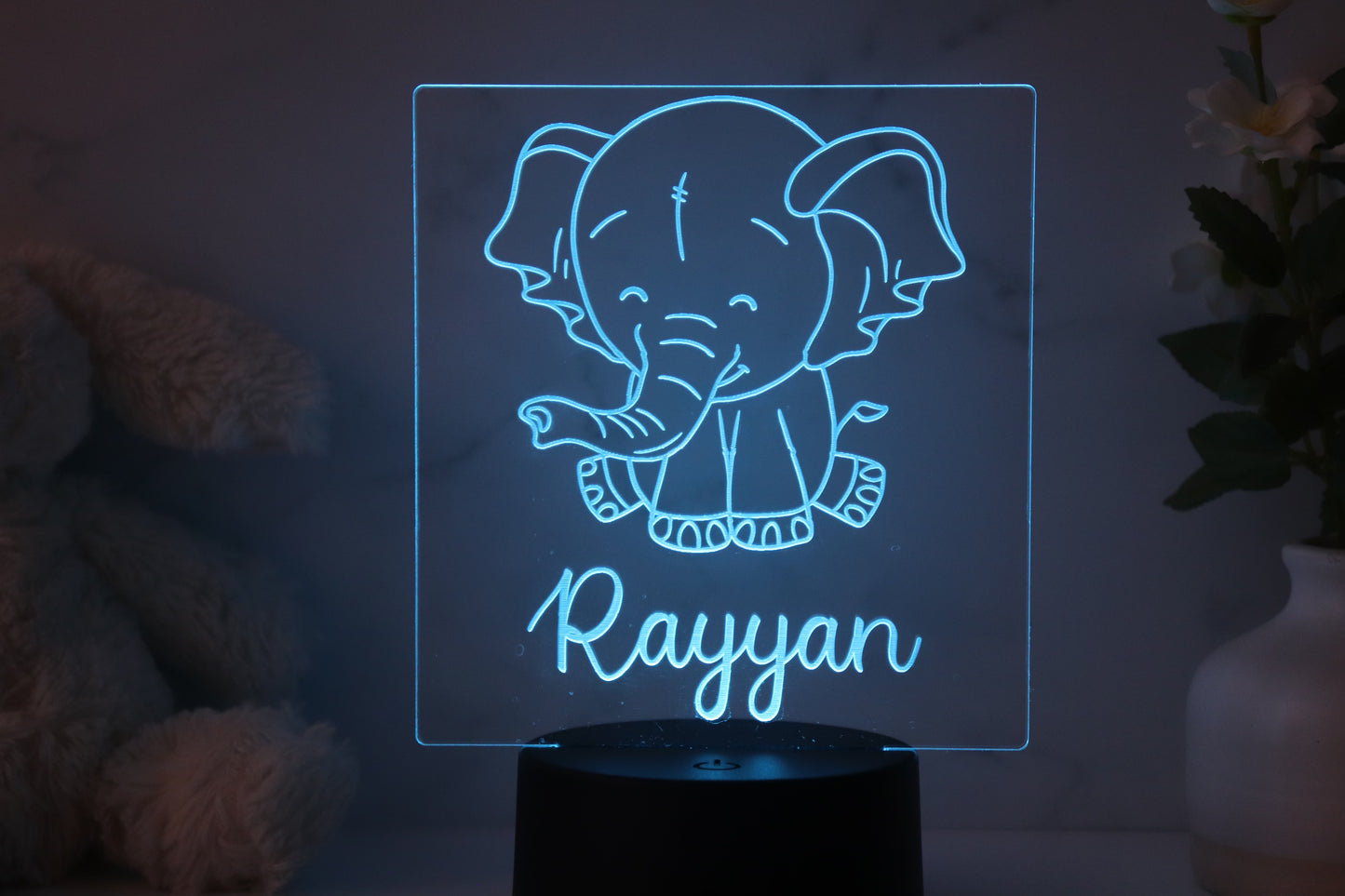 Elephant Sitting Night Light