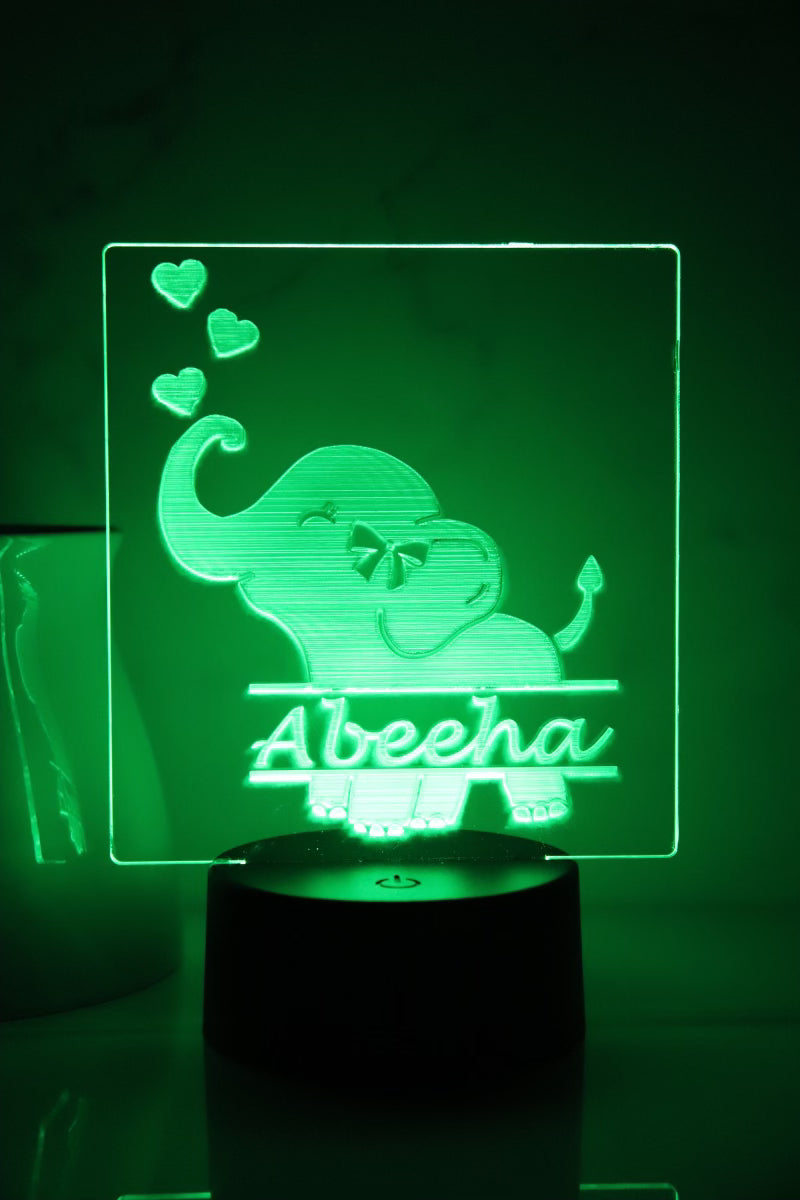 Elephant with Hearts Night Light