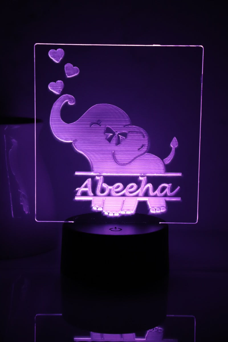 Elephant with Hearts Night Light