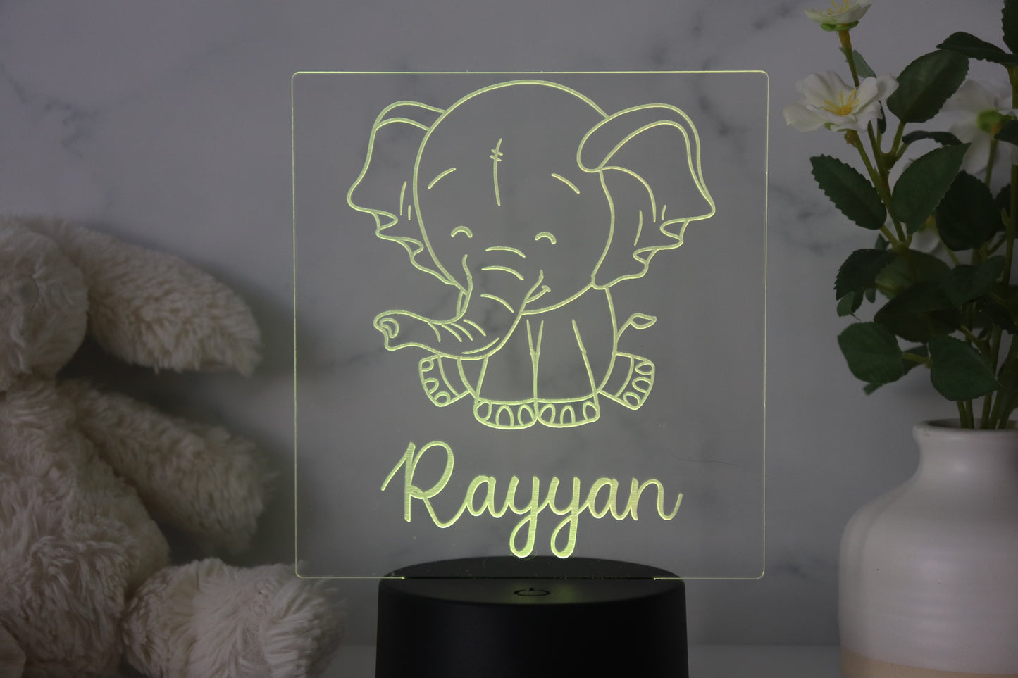 Elephant Sitting Night Light