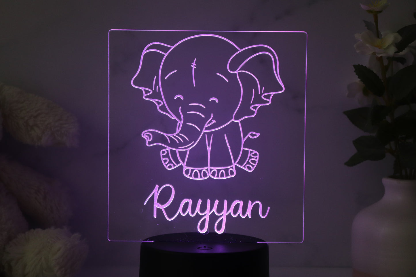 Elephant Sitting Night Light
