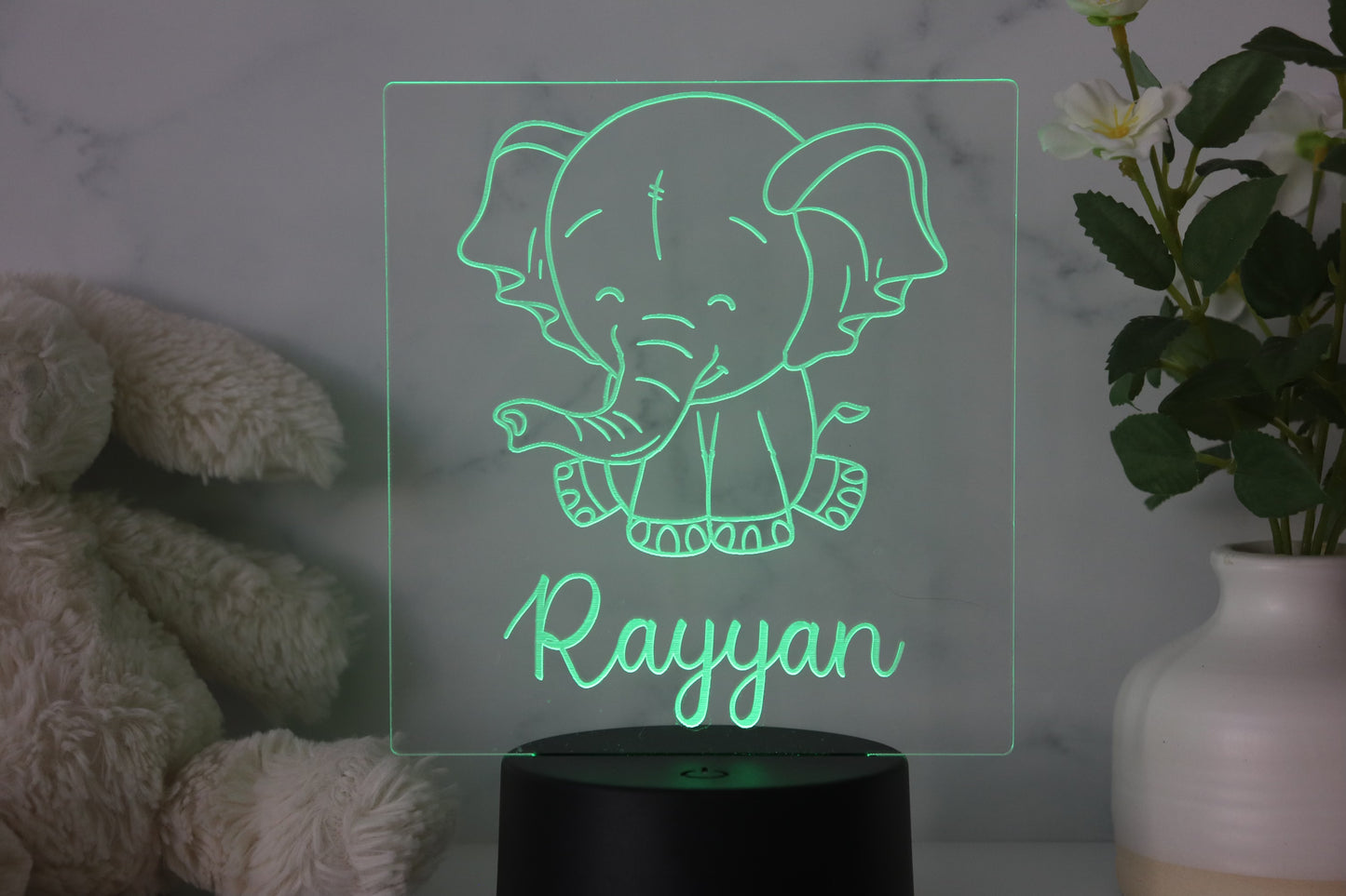 Elephant Sitting Night Light