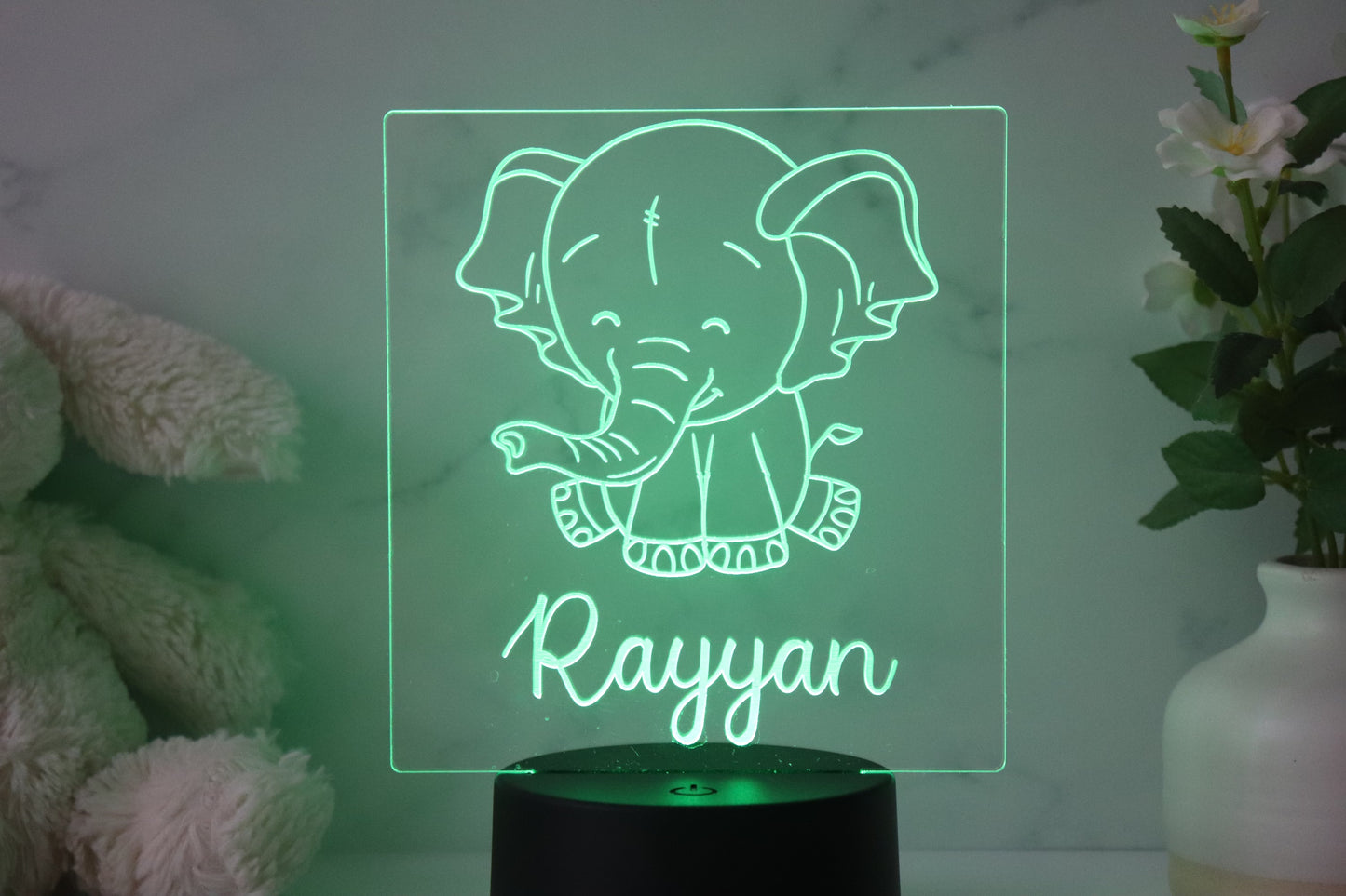 Elephant Sitting Night Light